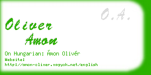 oliver amon business card
