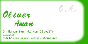 oliver amon business card